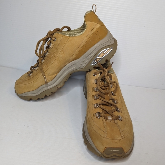 Skechers Shoes - Skechers premium athletic Brown suede lace up hiking sneakers shoes